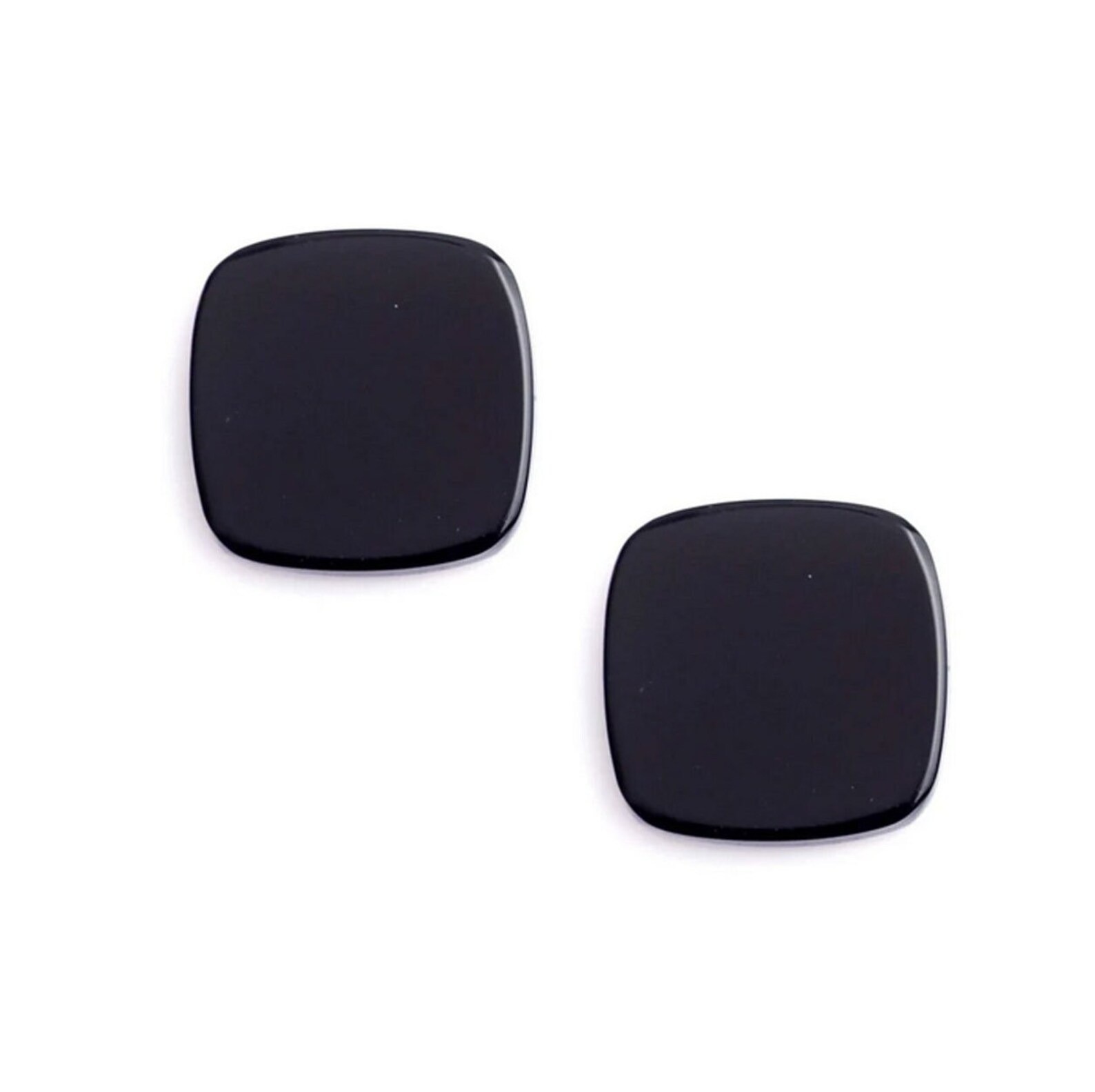 Natural Black Onyx Cushion Bothside Flatback 10mm To 25mm Loose Gemstone