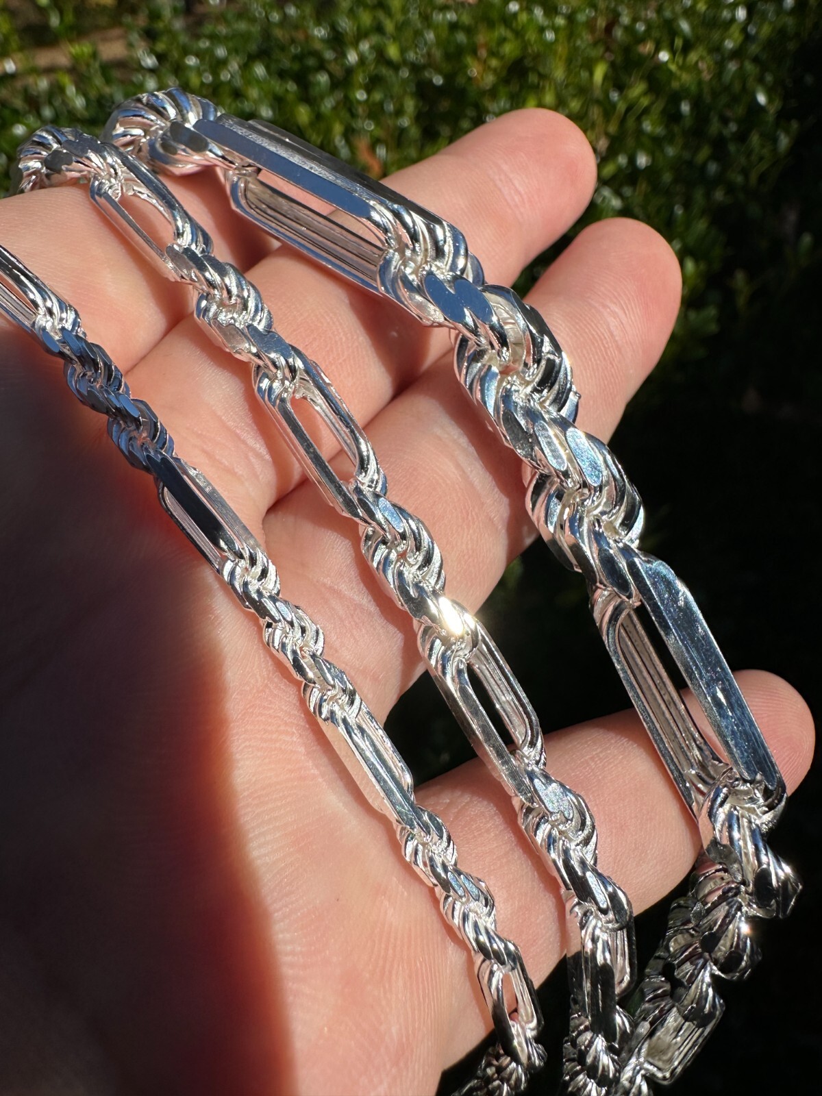 FigaRope Milano Chain Real Solid 925 Sterling Silver Necklace Or Bracelet 4-10mm