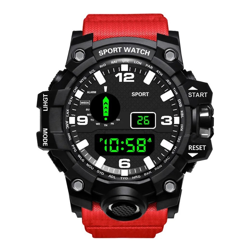 Men Waterproof Digital Sports Watch Military Tactical LED Backlight Wristwatch
