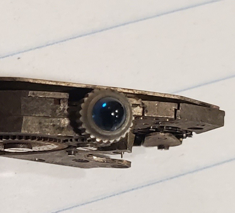 6J Mechanical Manual Watch Movement w/ Dial & Crown Parts Or Repair