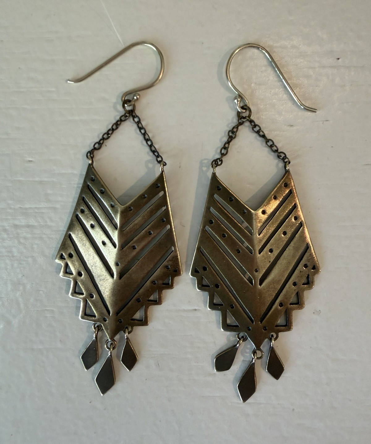 Silpada brass geometric earings