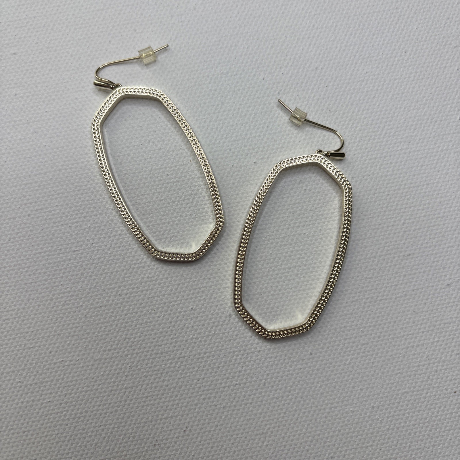 Kendra Scott Danielle Open Frame Drop Earrings Gold Excellent Condition