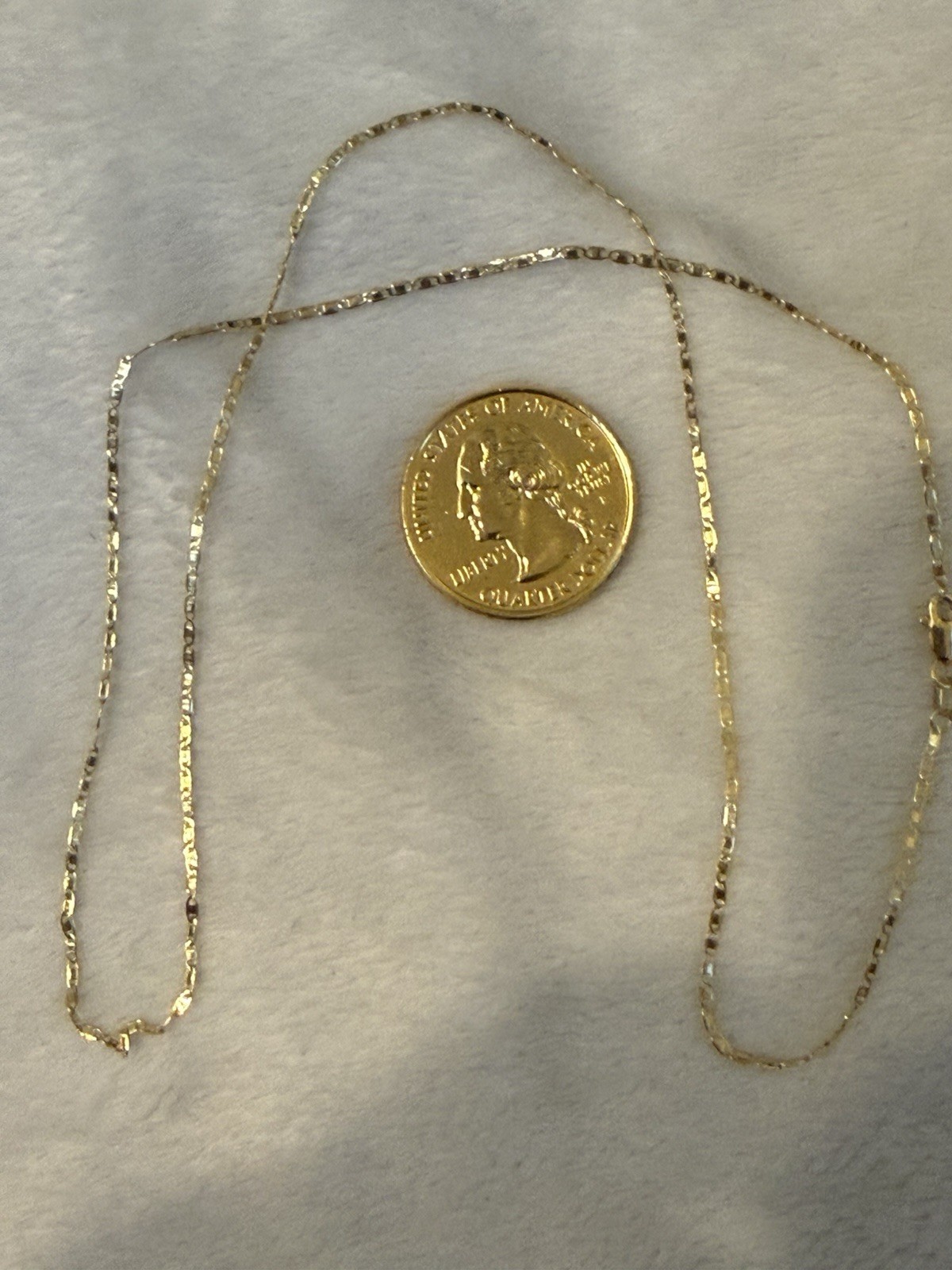 10kt solid yellow gold 1.3mm mariner chain 18” Inch Necklace New Stamped Dainty