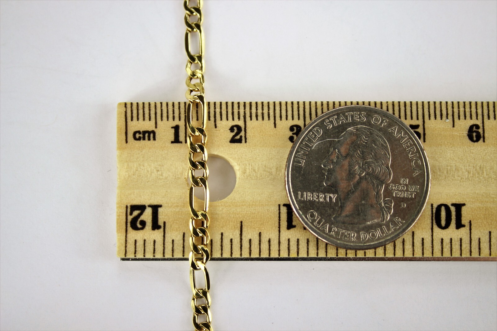 10k Yellow Gold 2mm-5.5mm Figaro Link Chain Necklace 16″ – 30″ Hollow