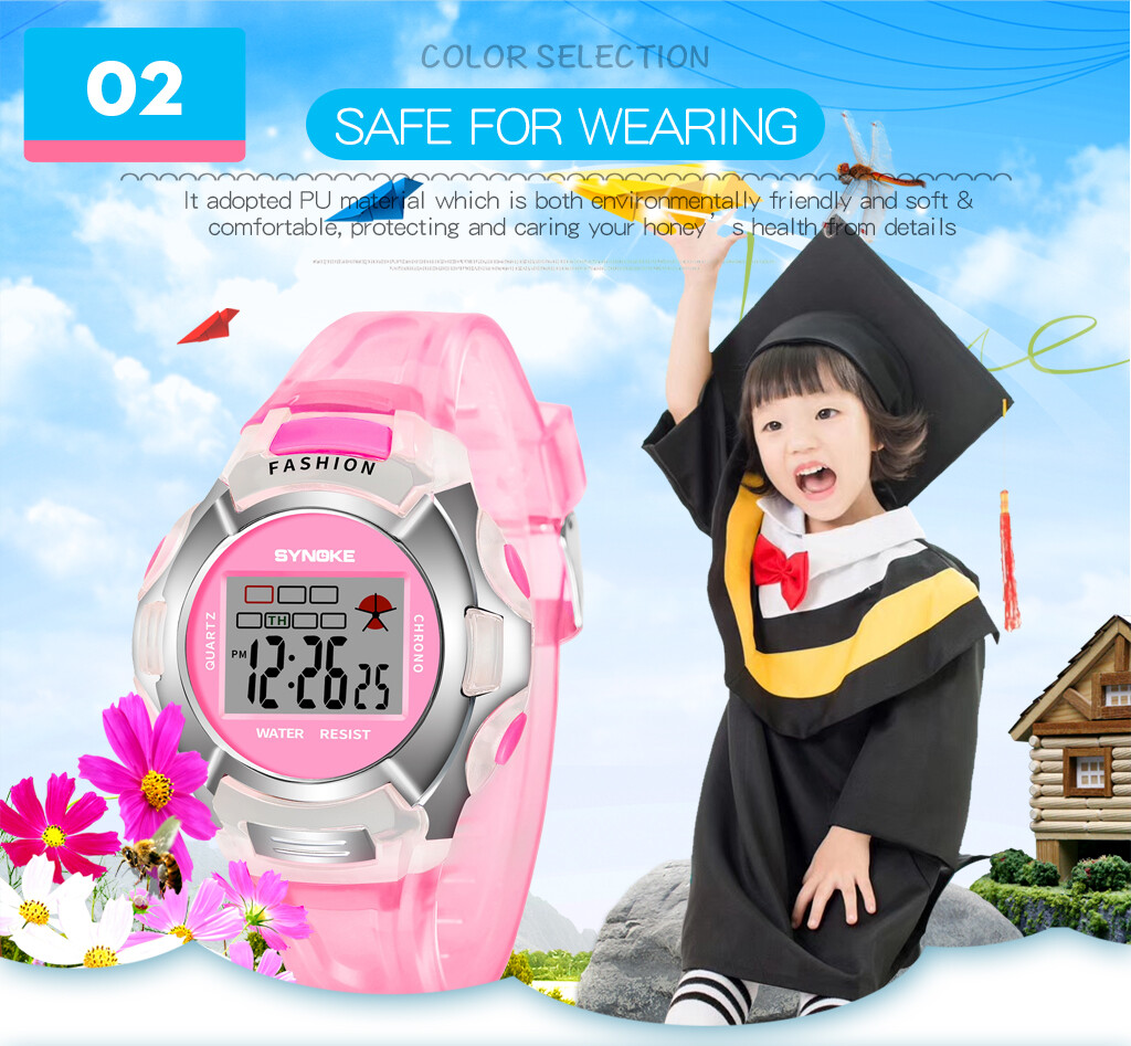 Kids Digital Electronic Watch Waterproof Children Boys Girls Sports LED Watches
