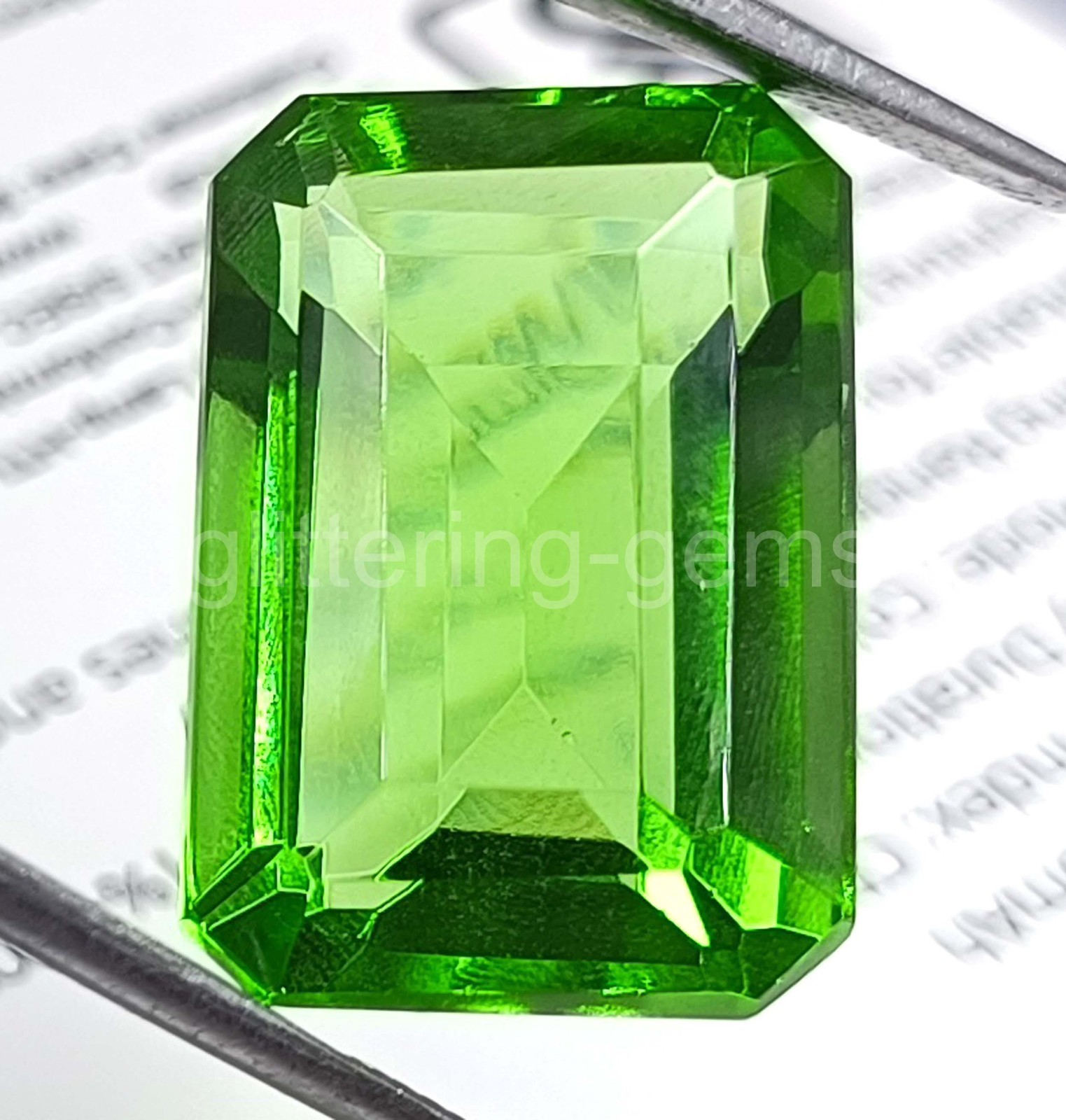 IGL Certified Green Emerald Natural 26 Ct Emerald Cut Loose Gemstone 5DNJ