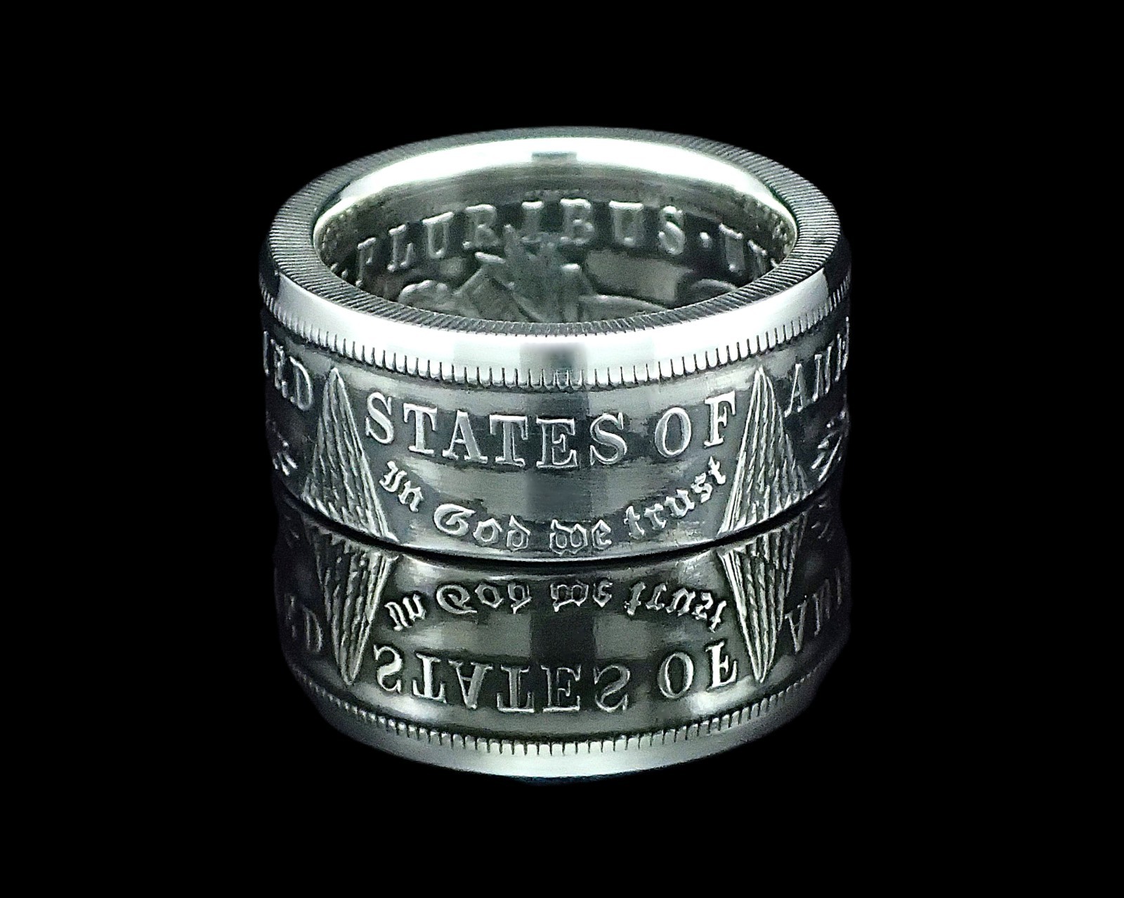 MORGAN Silver Dollar Coin Ring Tails (Sizes 7-15) Antiqued – Hand Made