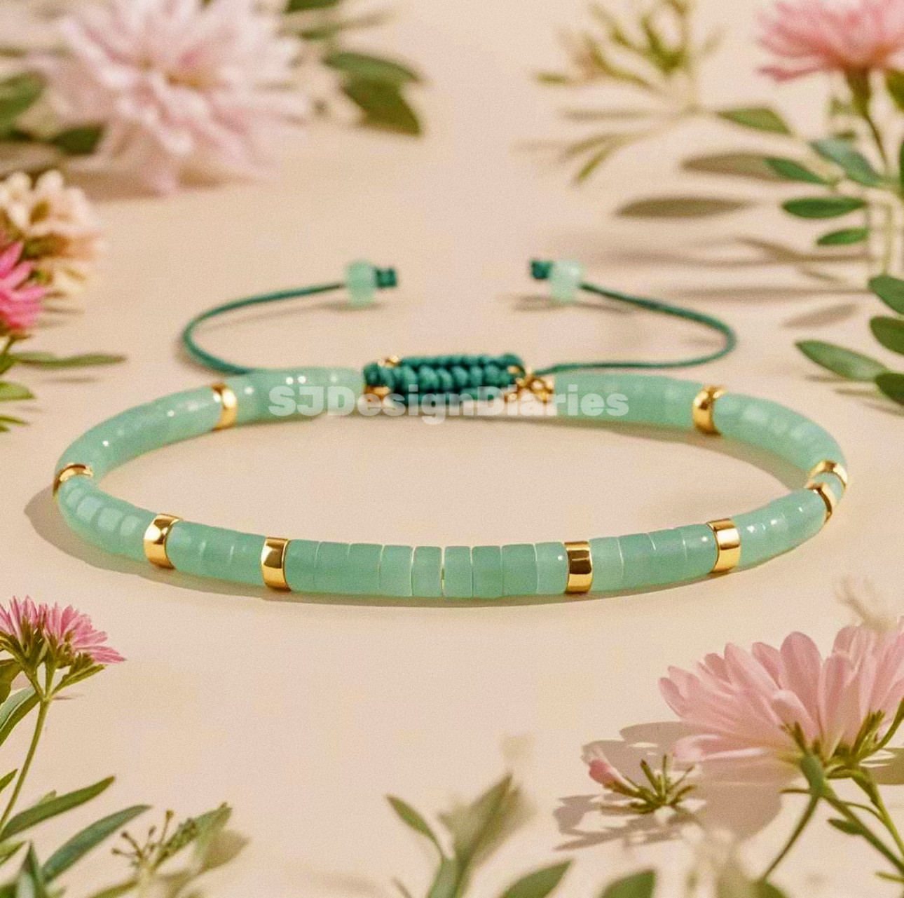 2025NEW Green Aventurine Bead Braided Bracelet Aventurine Adjustable Bracelet