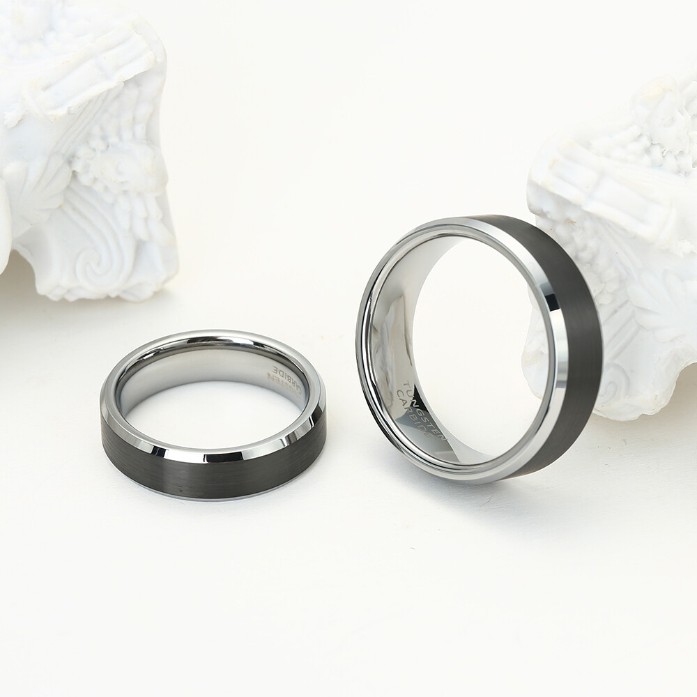 Rose Gold Color Tungsten Carbide Engagement Rings For Men Women Wedding Bands