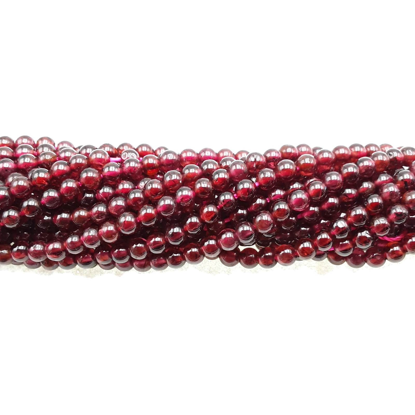 Natural Garnet Smooth Round Beads Size 3mm 3.5mm 15.5″ Strand