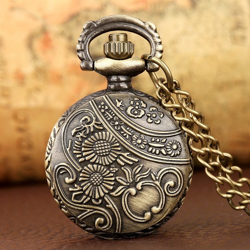 Multi-Style Mini Pocket Watch Designs Quartz Analog Vintage with Necklace Chain
