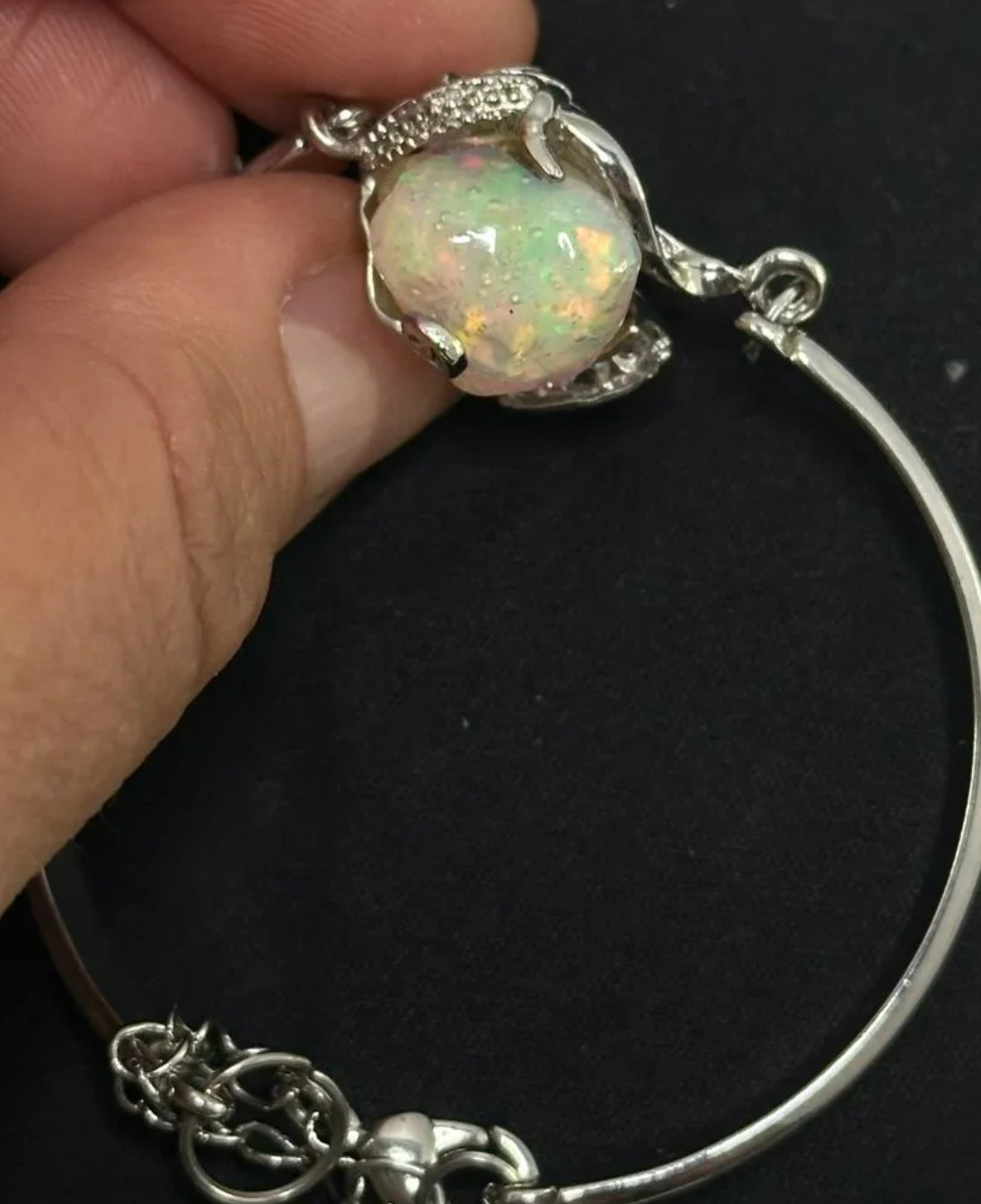 Vintage Opal Adjustible Cuff Bracelet