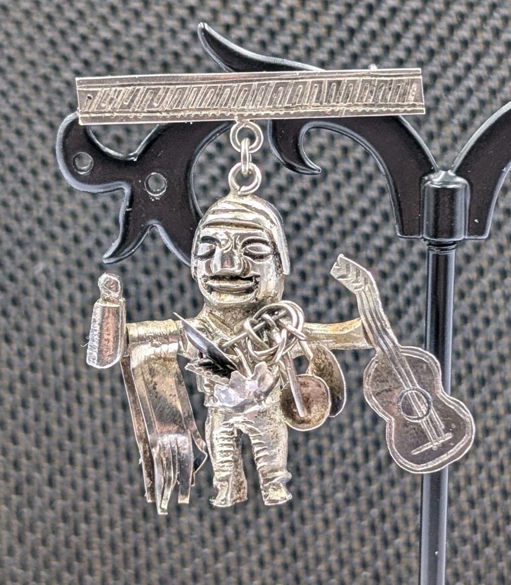Vtg 900 – 925 Silver Peru Ekeko Talisman Good Luck Mid Century Unisex Pin Brooch