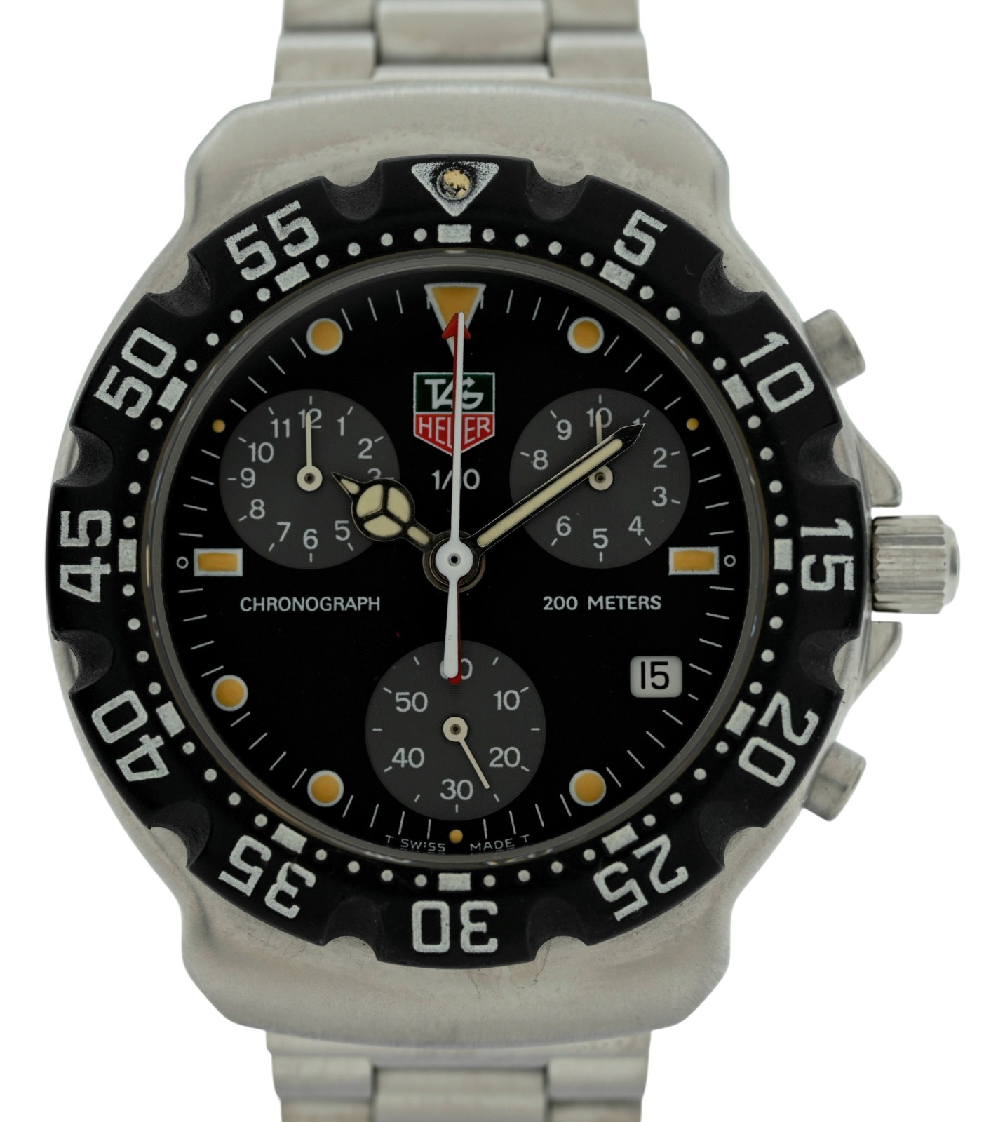 Tag Heuer 38mm Men’s Formula 1 Black Dial Chronograph SS Watch- Ref: CA1211-R0!