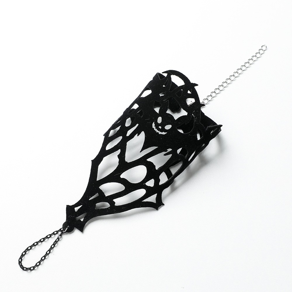 Halloween Spider Web Hand Bracelet Gothic Dark Style Party Jewelry 1Pc