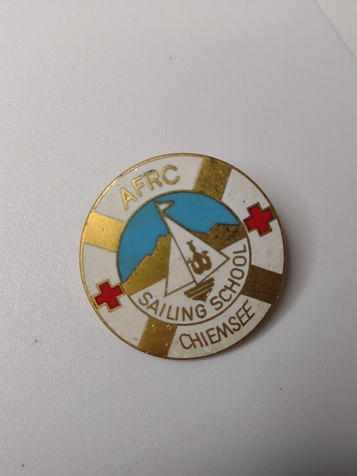 Vintage American Forces Recreation Center AFRC Sailing School Chiemsee Pin