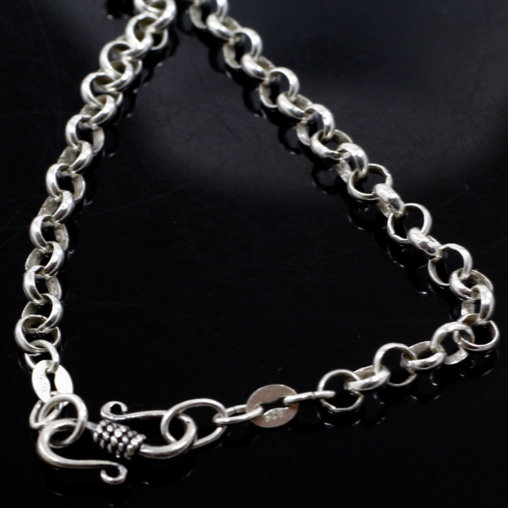 925 Sterling Silver Chains Rolo Soldered Necklace Belcher 3mm 4mm 5mm 7″-36″