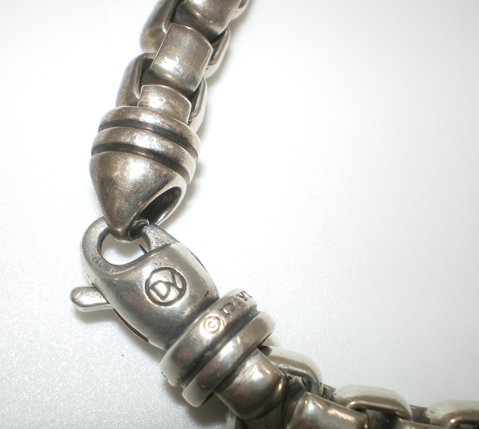 David YURMAN 925 Sterling Silver BOX Chain Bracelet & Pouch 5mm ~ 44.2 gram ~ 8″