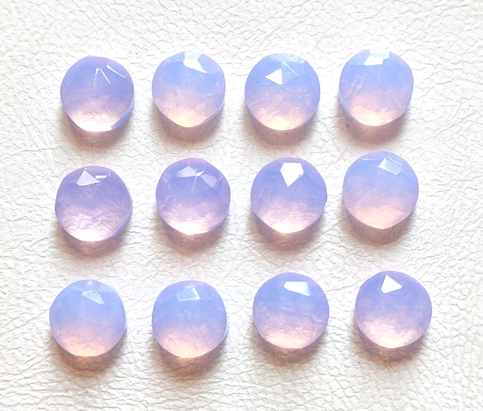 Adorable Lavender Quartz Rose Cut Round Shape Gemstone Cabochon, Loose Gemstone