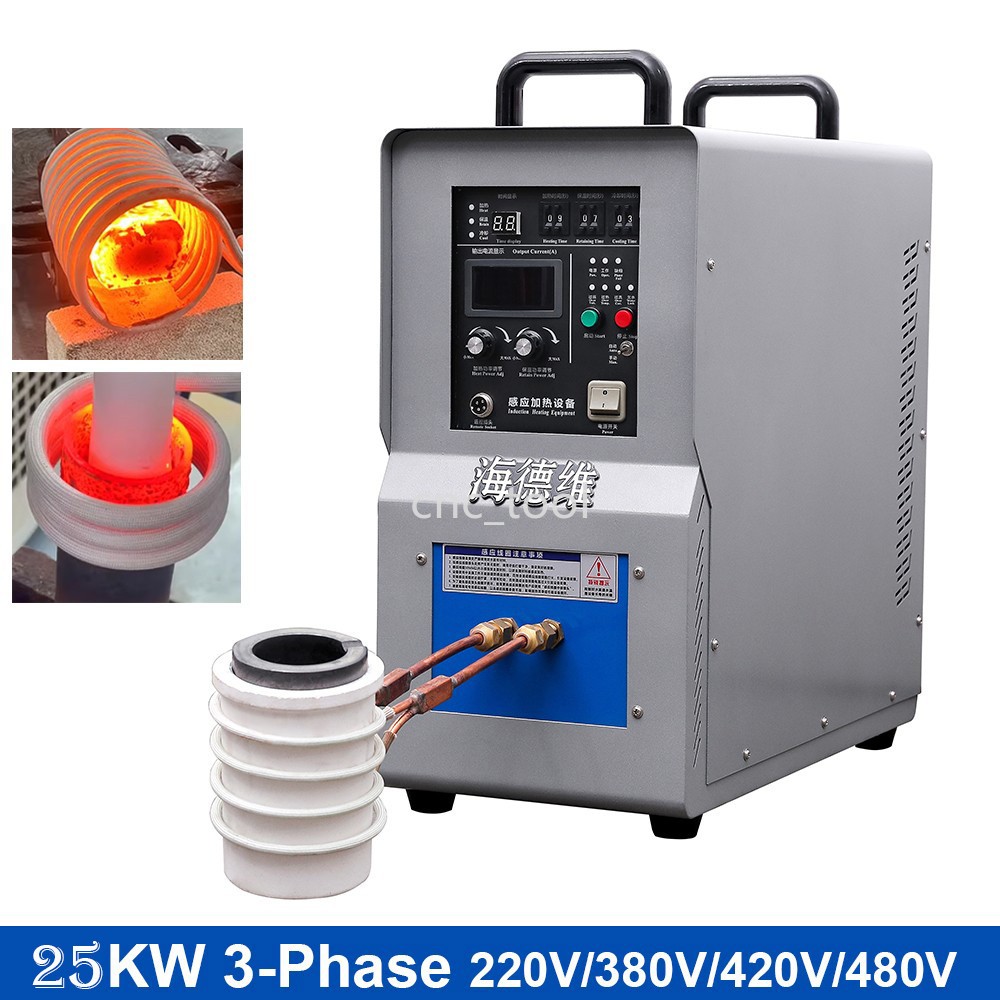 30KW 3-Phase 30-100KHz High Frequency Induction Heater Heating Melting Furnace