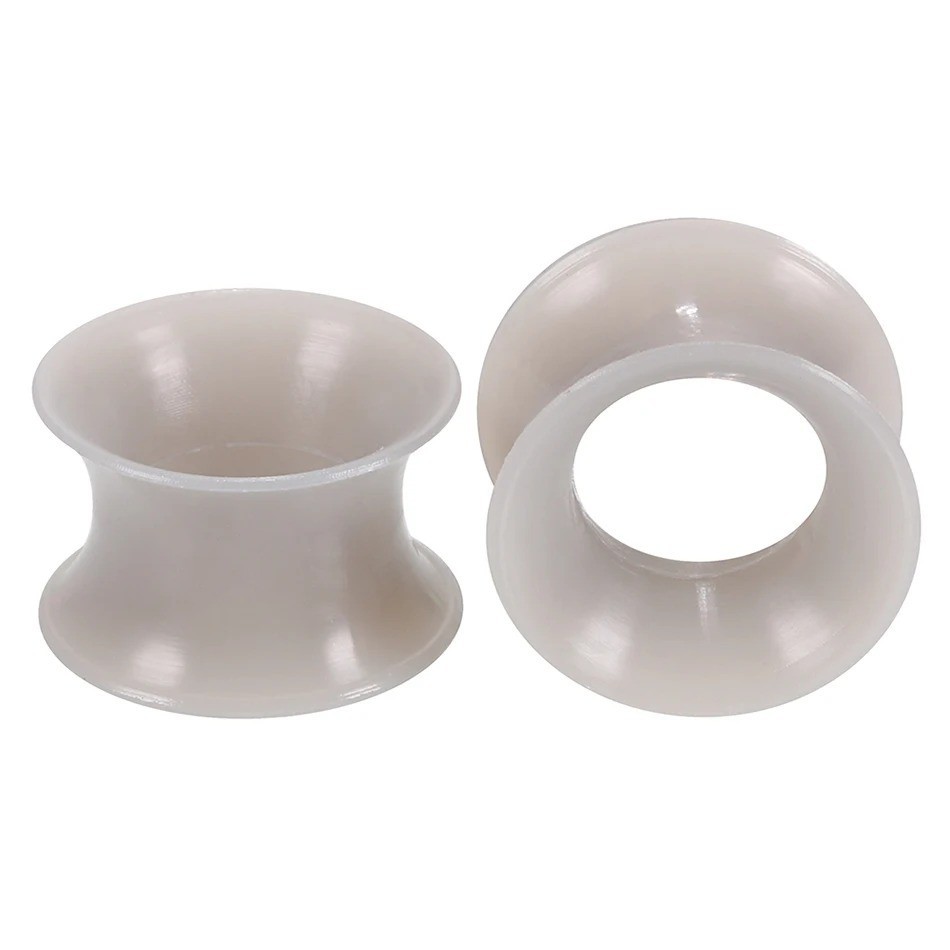 2pcs Thin Silicone Ear Plug Ear Tunnels Plugs Gauges Jewelry Earlets Flesh Gauge