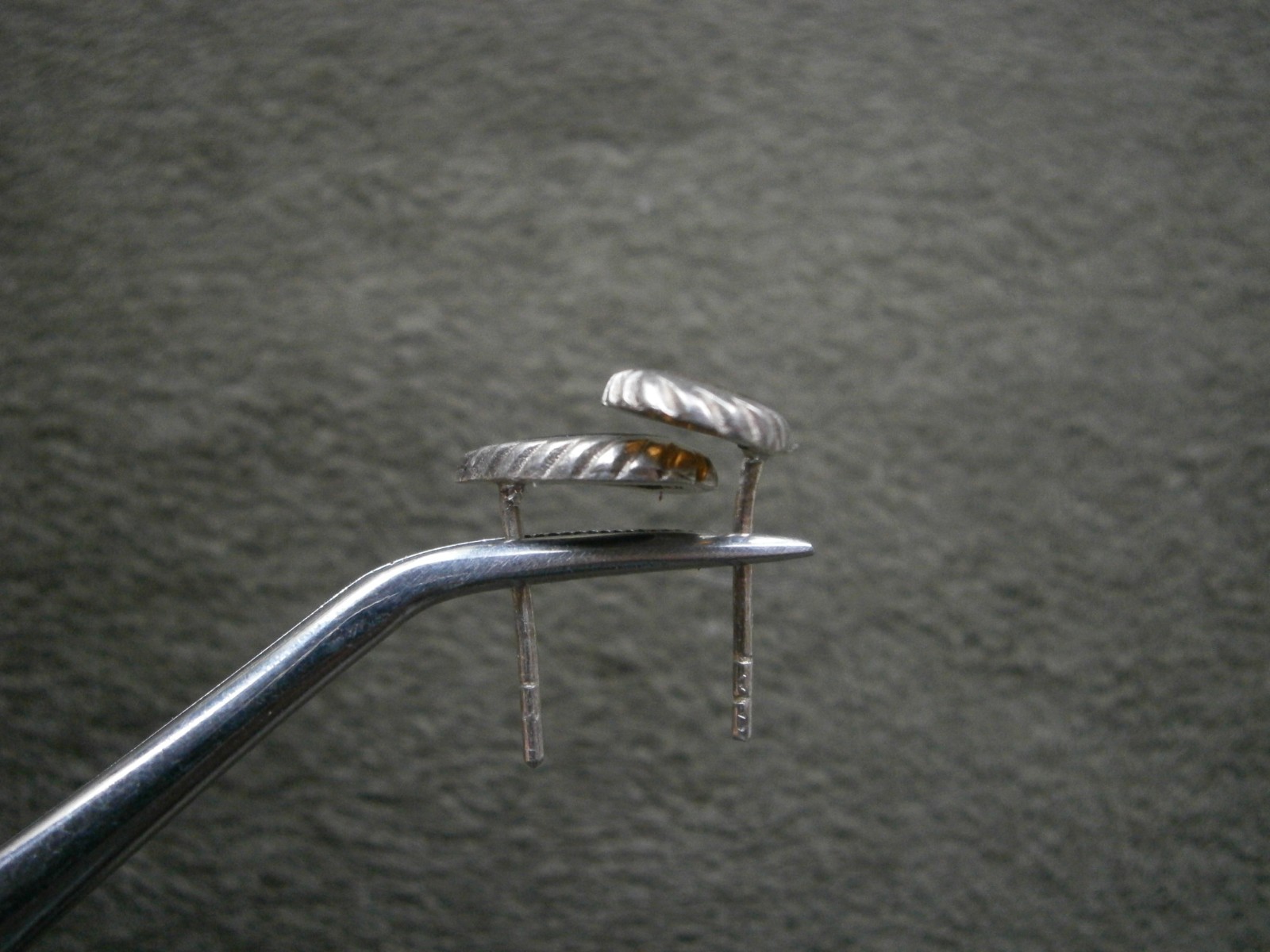 Different Color Unknown Stone Vintage Sterling Silver Post Stud Earrings 1.2g