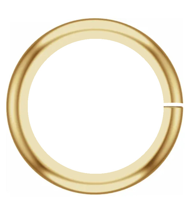 5mm OD 3.6mm ID 14k Yellow Gold 22ga gauge OPEN Jump Ring High Temper USA MADE