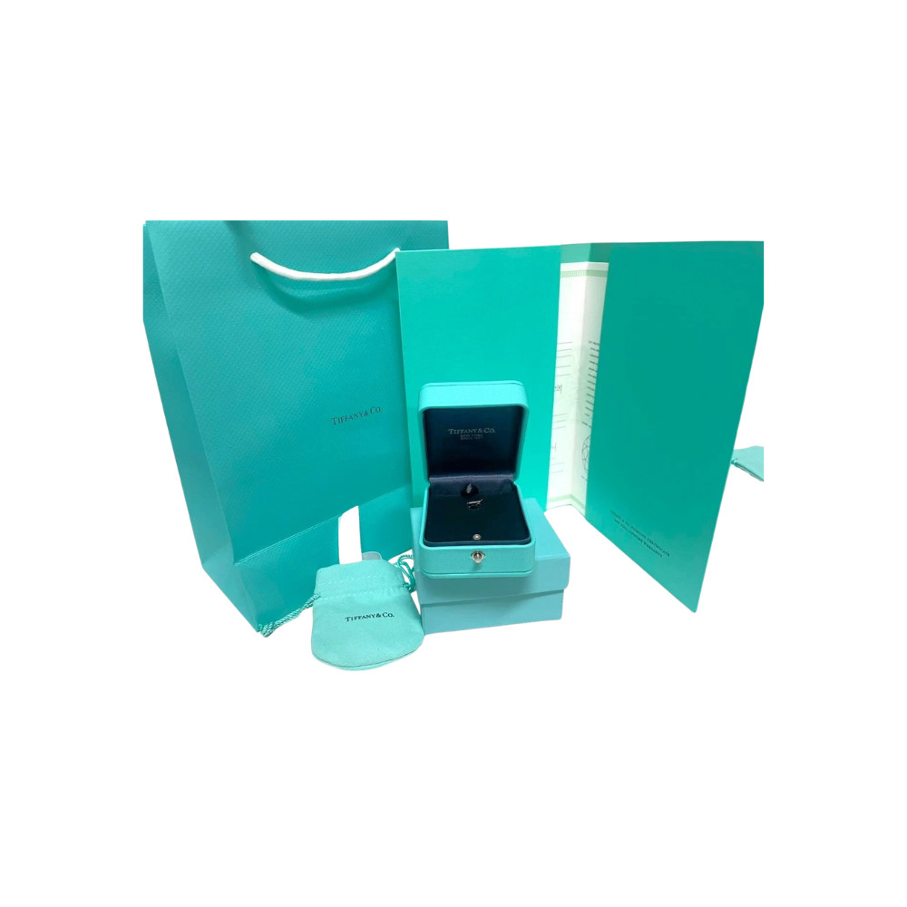 TIFFANY & CO. BLUE LEATHER PRESENTATION NECKLACE GIFT BOX, CASE, AND BAG