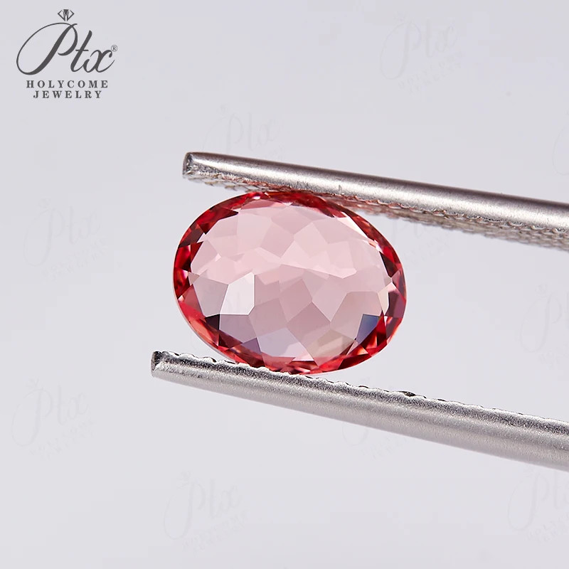 Lab Grown Padparadscha Sapphire Oval Shape Loose Gemstone AGL Selectable Beads