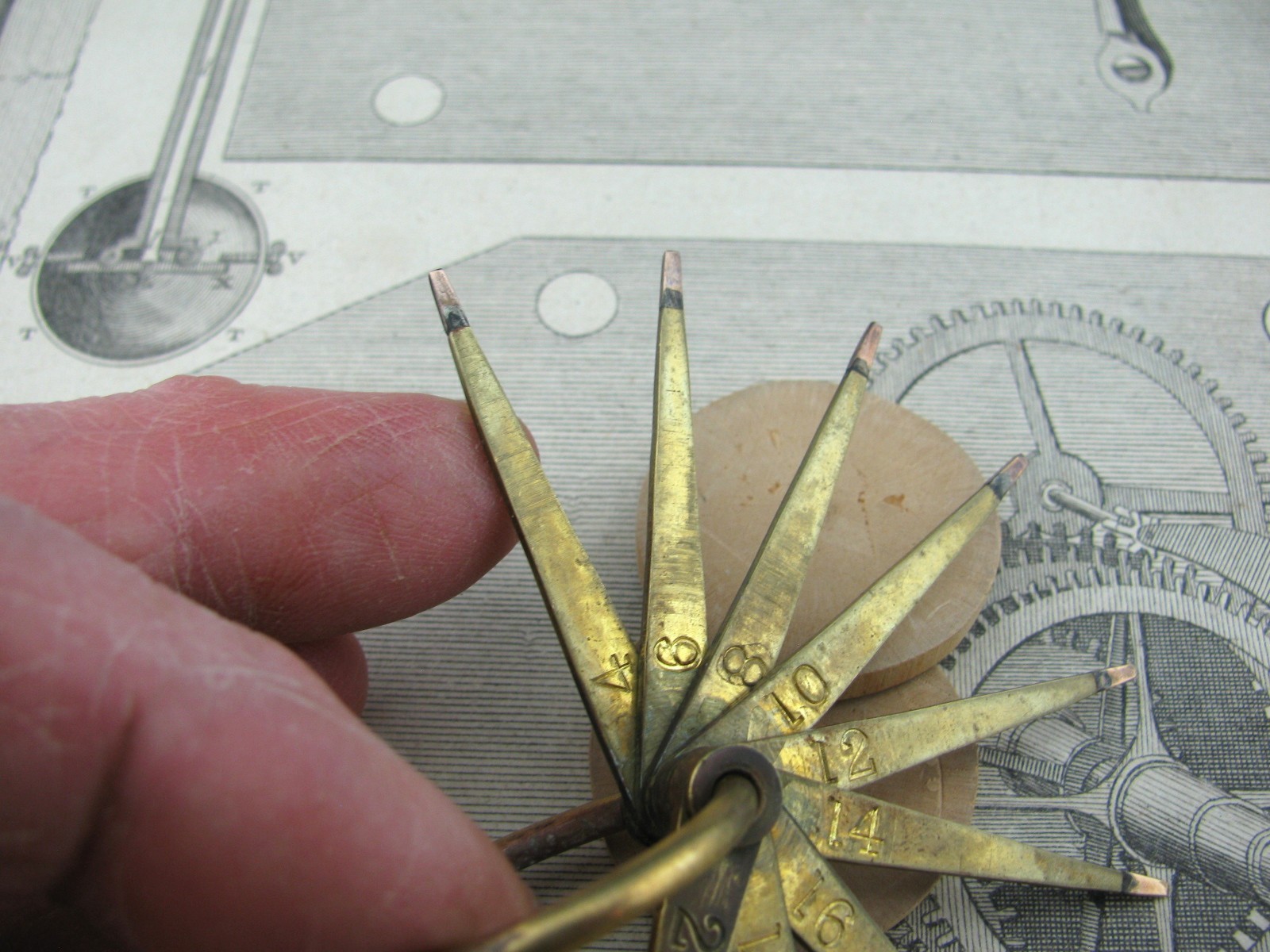 Vintage Gold Standard Reference Testing Needles 9 from 4K to 20K