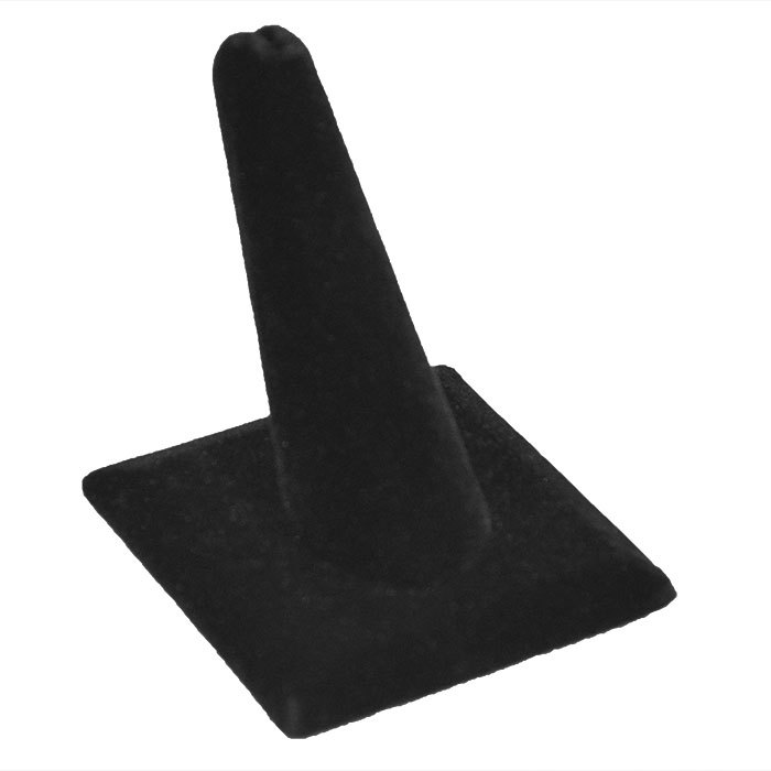 Black Velvet Single Ring Jewelry Display Stand Holder One Finger Stand 2 3/8″H