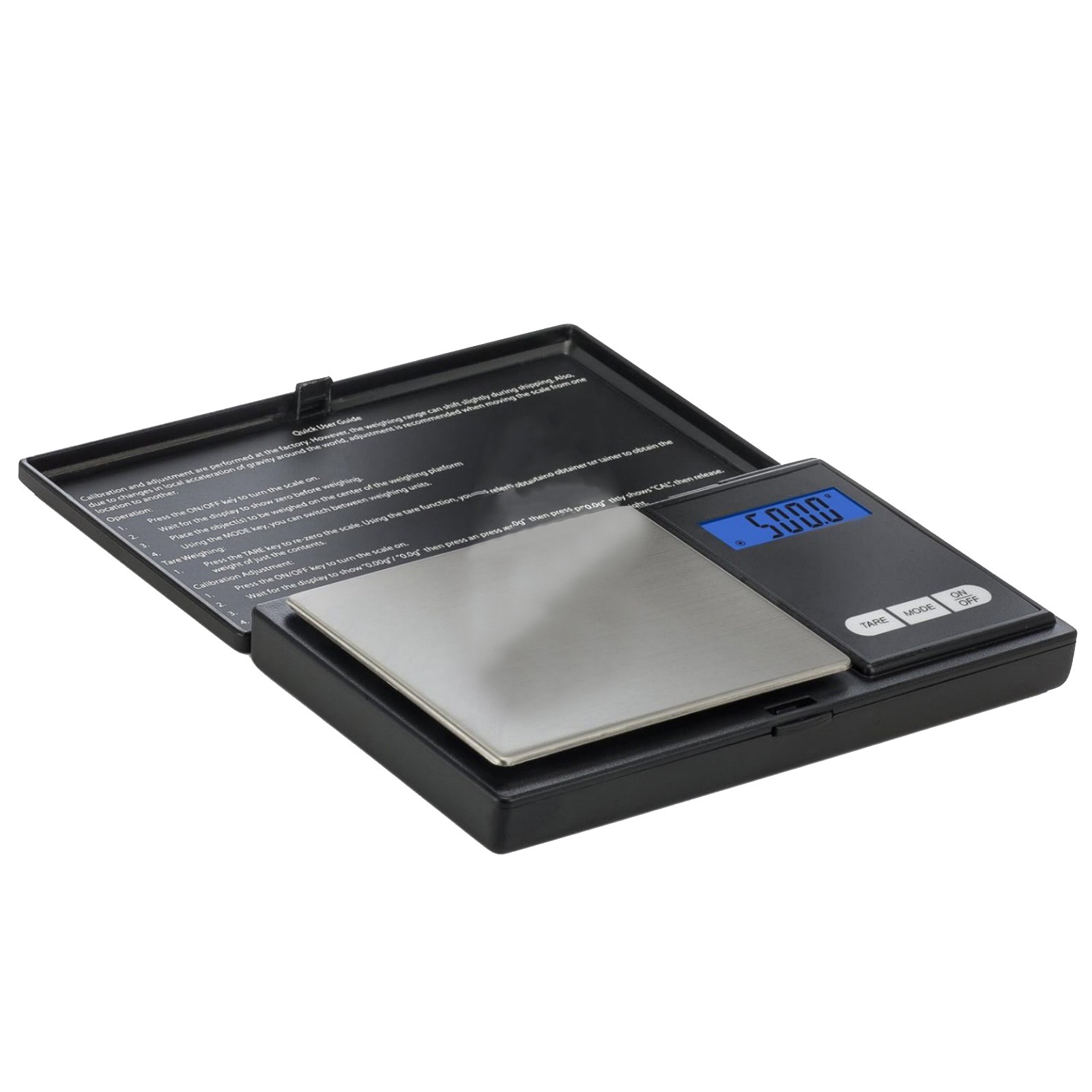 1000g/0.1g Digital Pocket Scale with Stainless Steel Platform for Kitchen Use