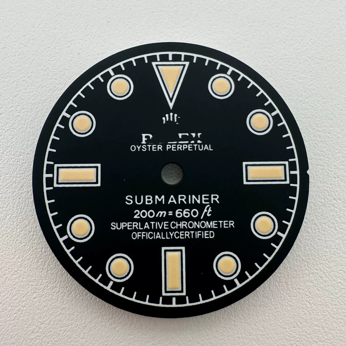 28.5mm Retro Black Watch Dial Green Lume for NH35 NH36 4R 7S Movement Accessorie