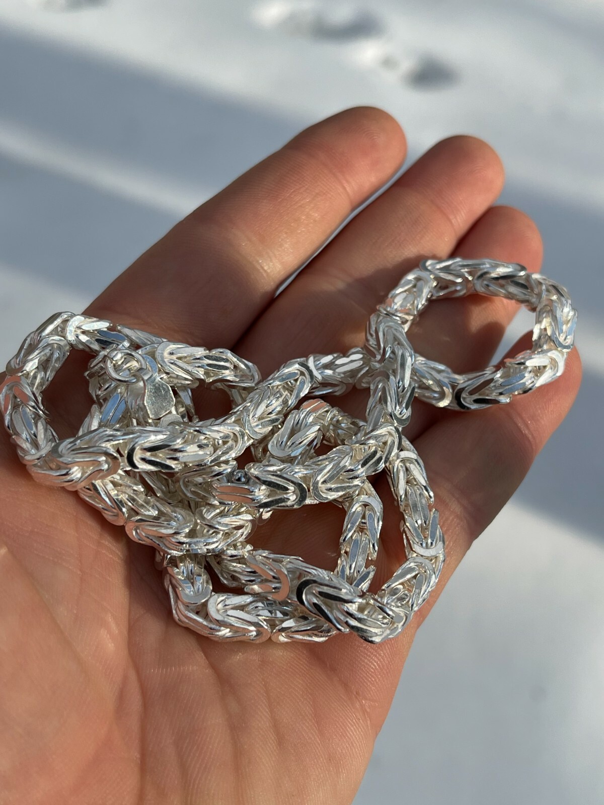 Men’s Byzantine Rope Chain Real Solid 925 Sterling Silver Necklace 6mm 18″-30″
