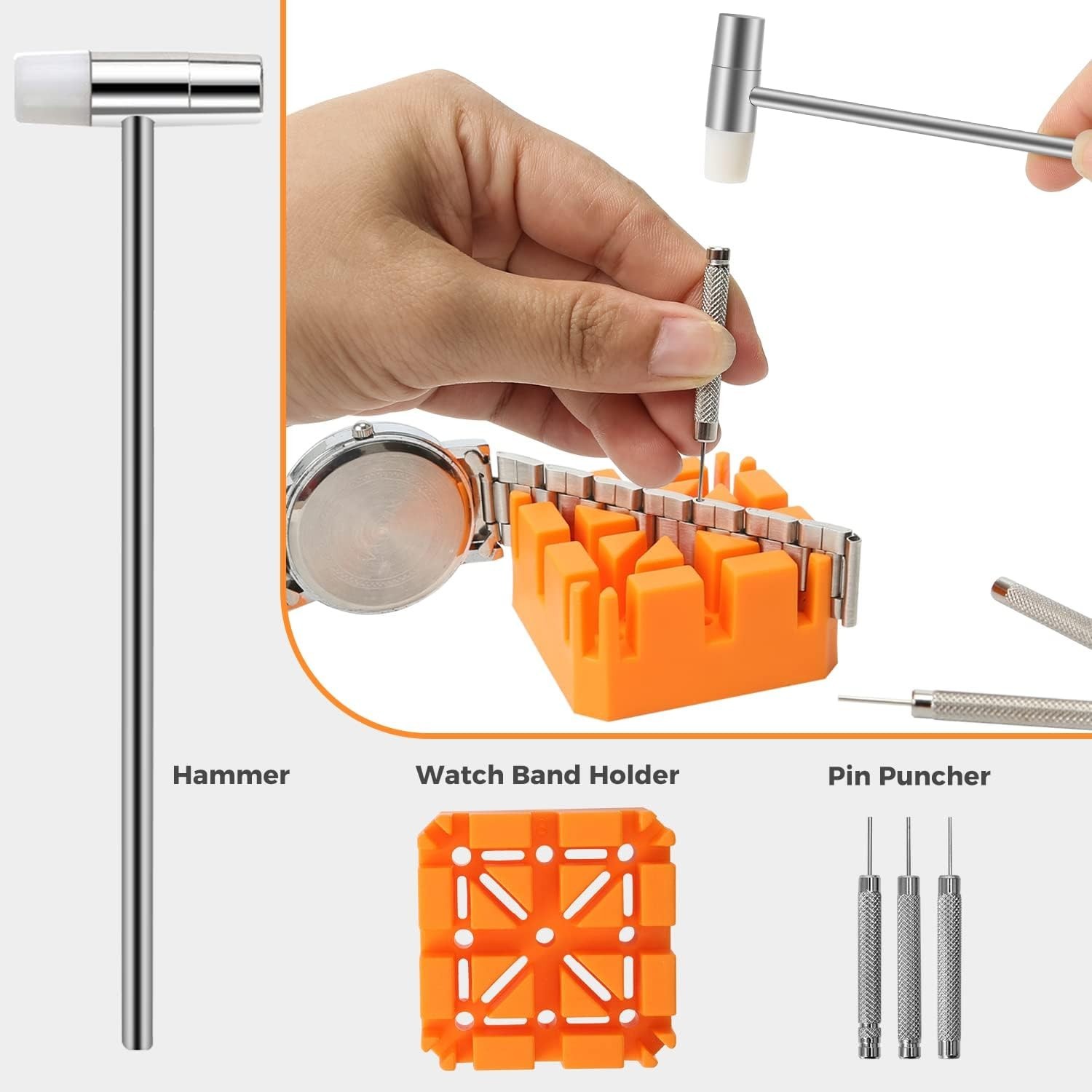 Luxury Watch Repair Tool Set – Battery Change & Strap Adjustment for Enthusiasts