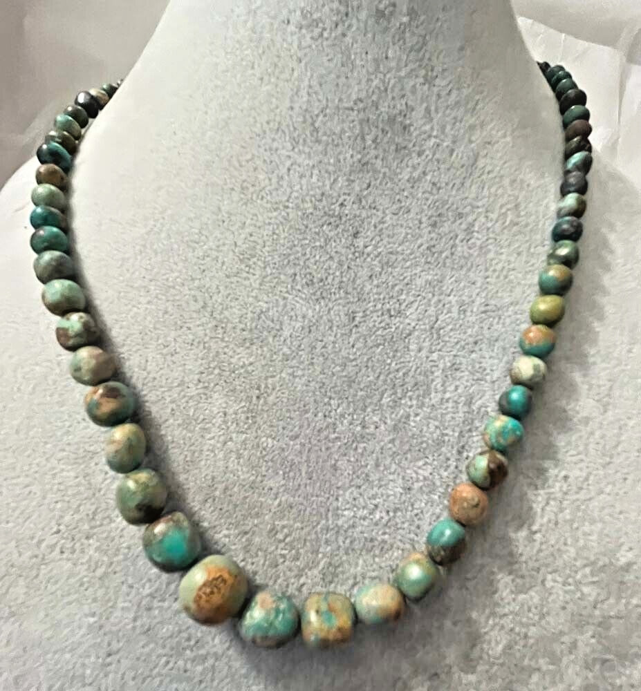 DTR Jay King Sterling Silver Variation Color Turquoise Graduated Bead Necklace