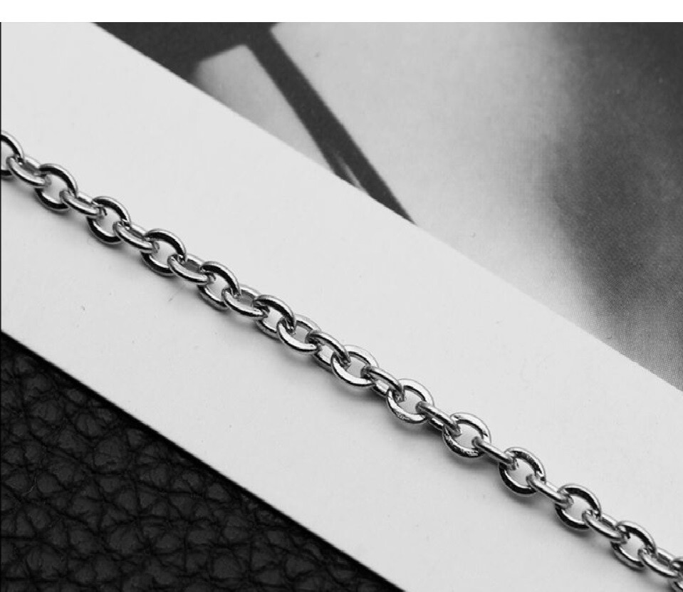 Real 18K White Gold Filled 2MM Wide 16″ 18″ 20″ 22″ Cable Chain Necklace A146W