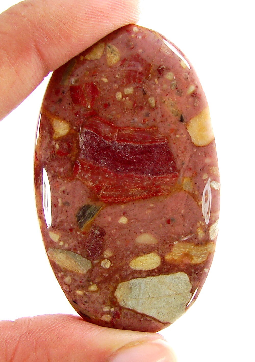 89.60 Ct Natural Chert Breccia Loose Gemstone Cabochon Wire Wrap Stone – 1514