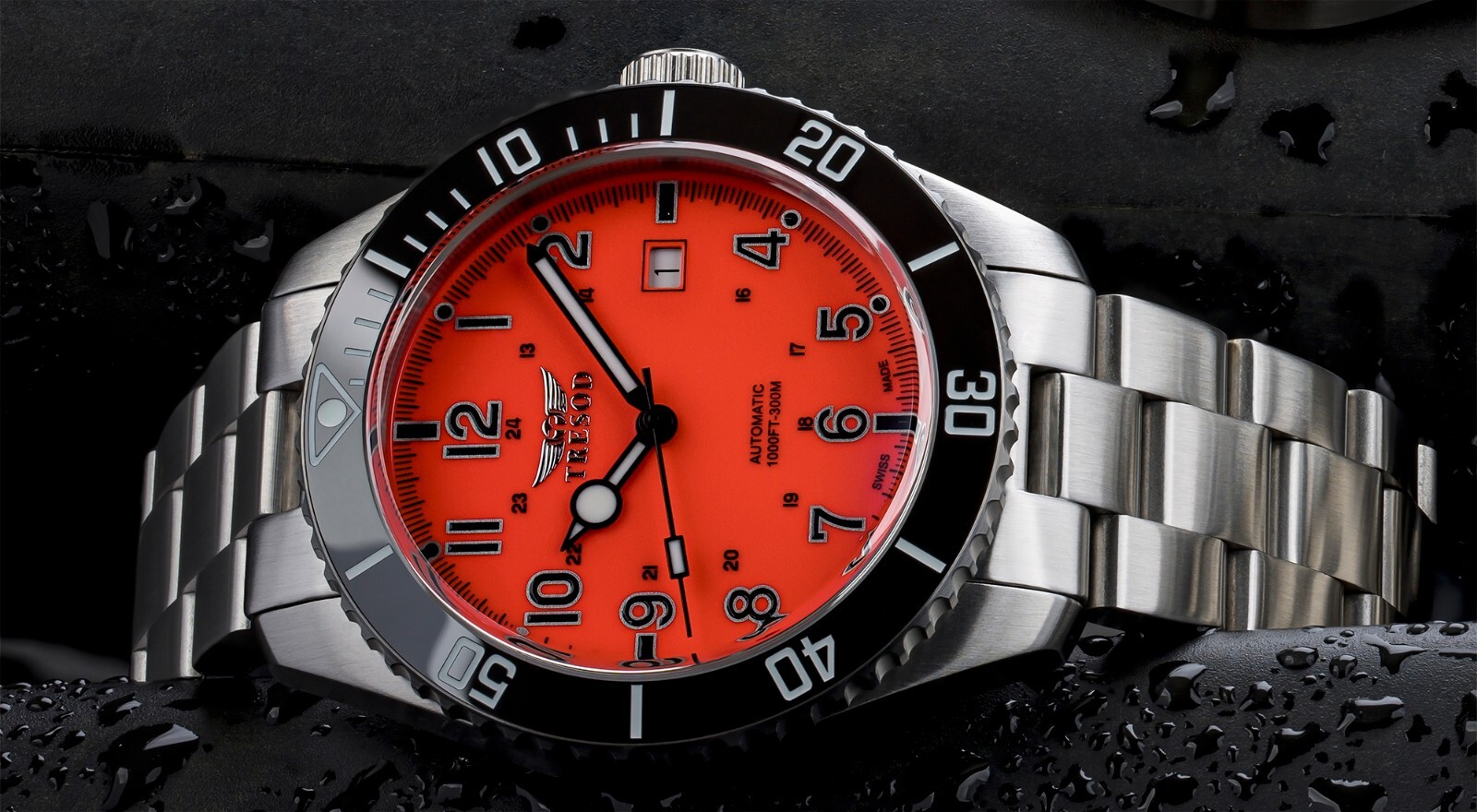 Tresod Men Ocean Master Swiss Made SW200 Automatic Lume Dial Ceramic Bezel Watch