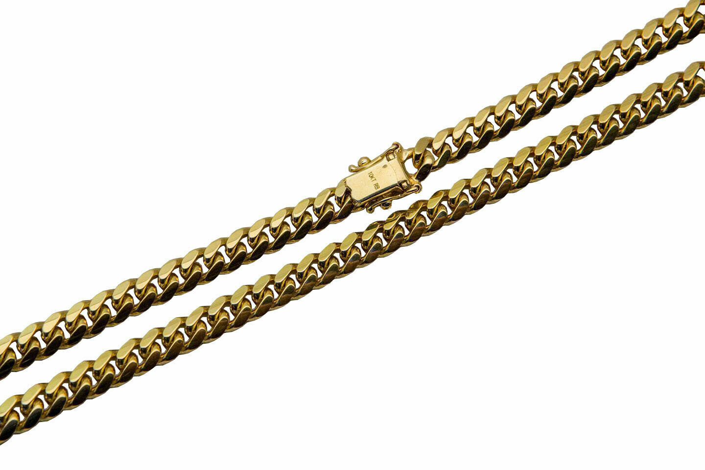 10k Yellow Gold Solid 2mm-6mm Miami Cuban Link Chain Necklace Bracelet 7″-30″
