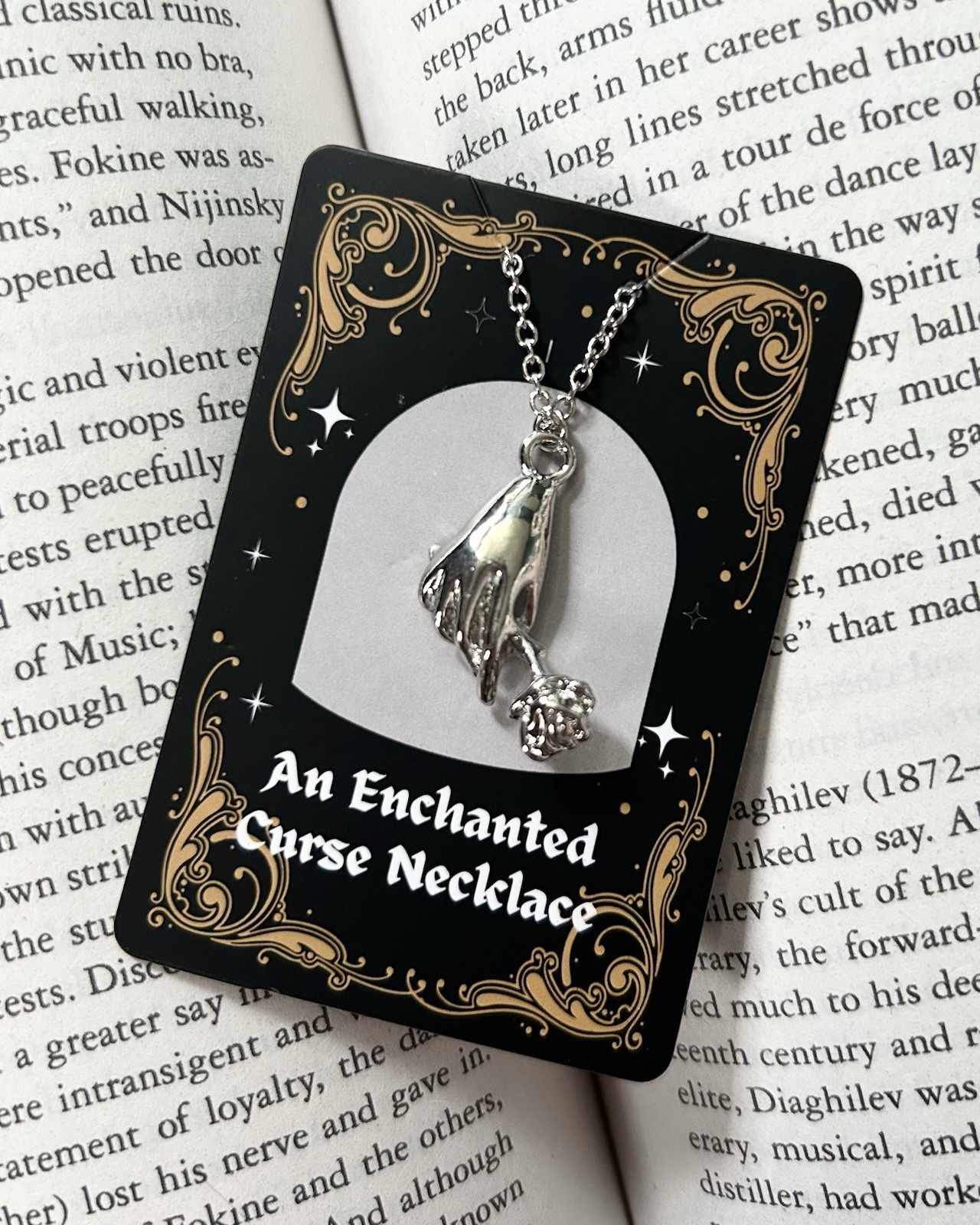 Bookish Box Exclusive Beauty and the Beast Silver Necklace