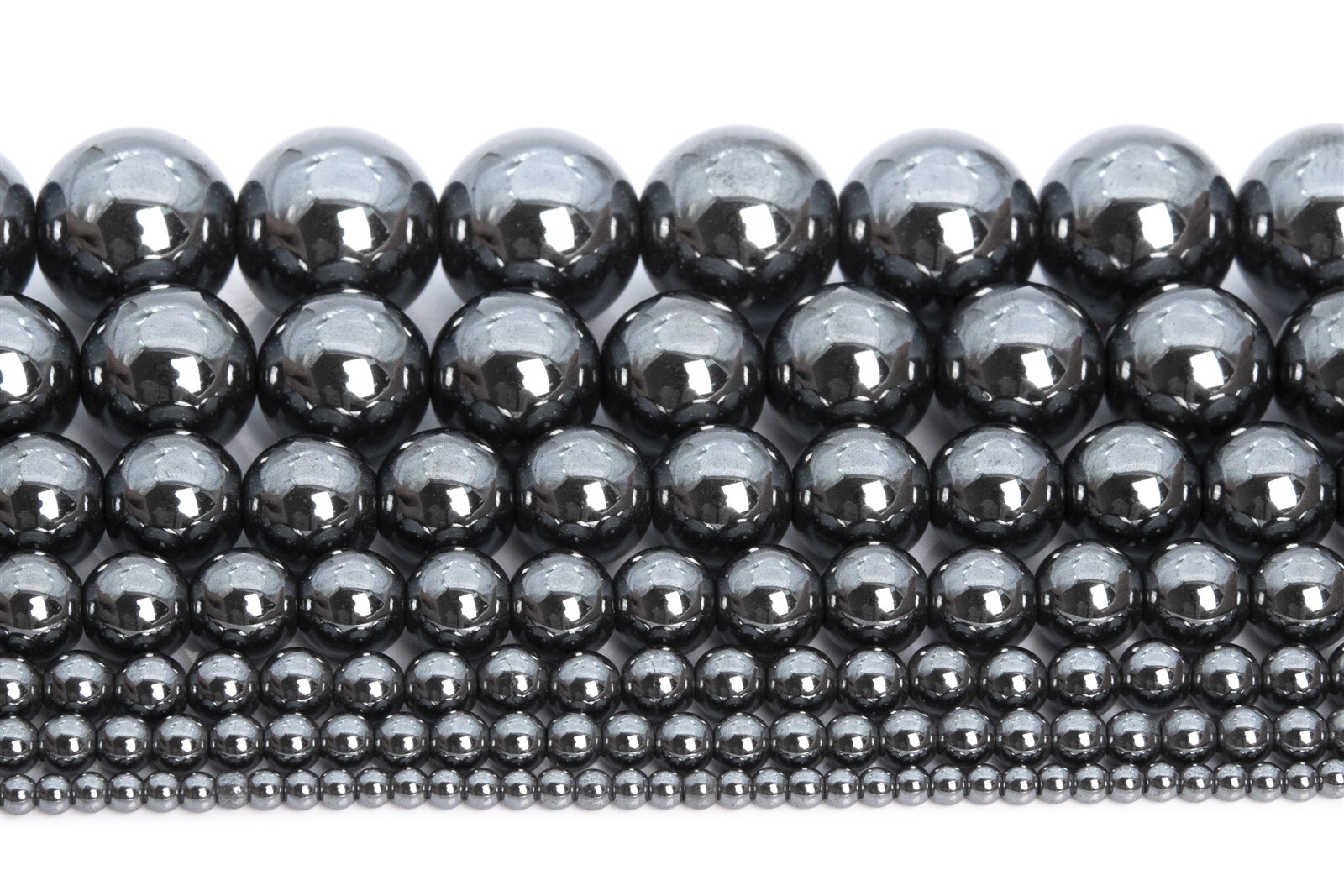 Natural Black Hematite Grade AAA Round Gemstone Loose Beads 2/3/4/6/8/10MM