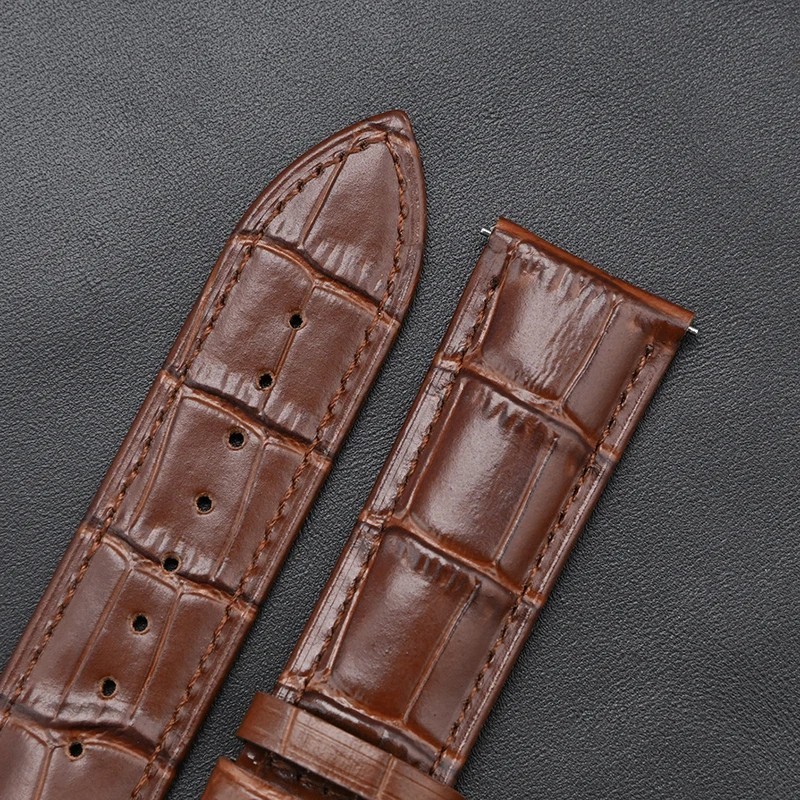 Genuine Leather Watch Band Quick Release Strap 12mm-24mm Universal Watchband