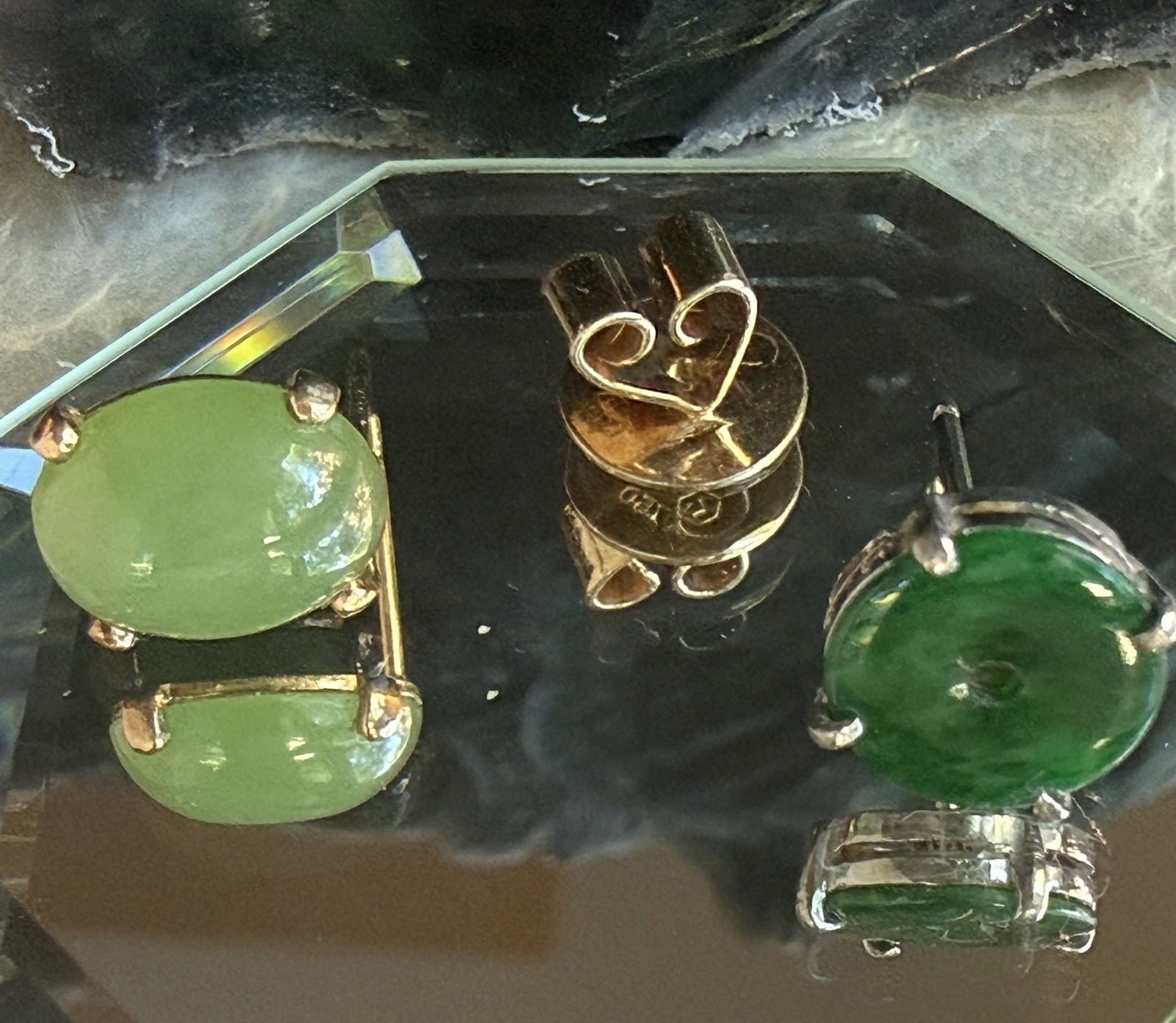 Estate Asian Lacquer Jewelry Box Filled Jewelry 14k Gold Jade Pearl Treasure Lot