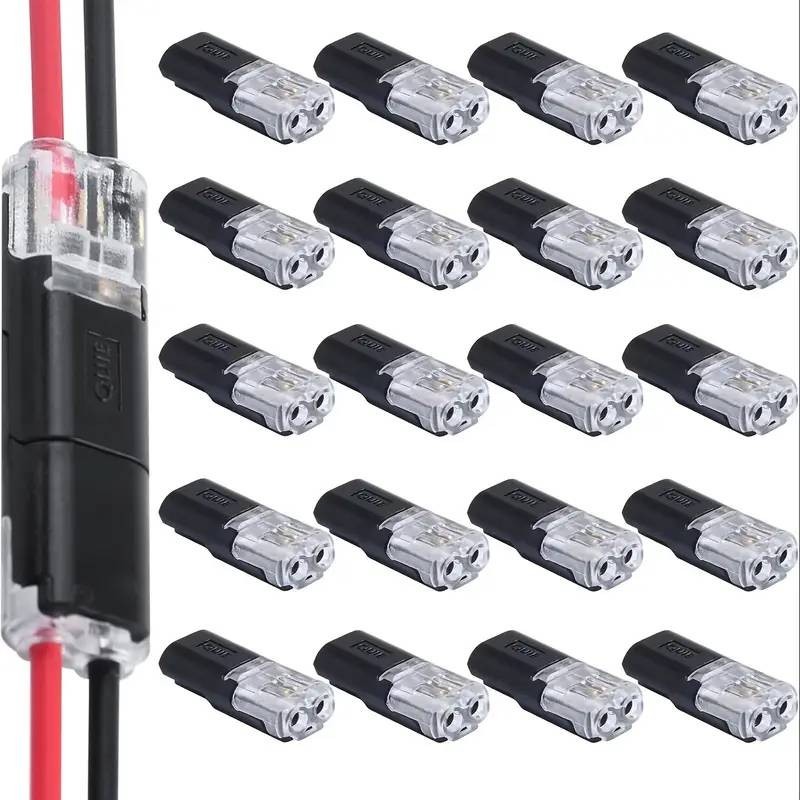 10~100pcs Double-Wire Plug-in Connector,Cable Clamp with Locking Buckle US STOCK