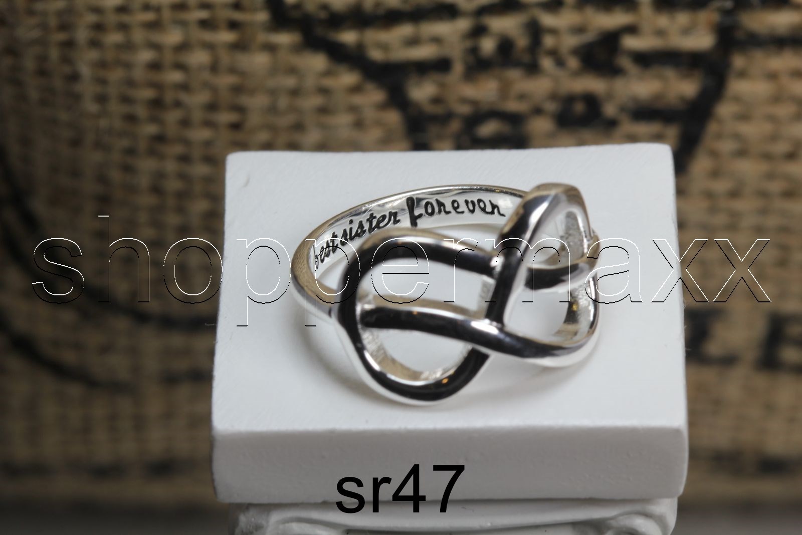 Best Sister Forever Infinity Sterling Silver 925 Nickel Free Family Sisters Ring