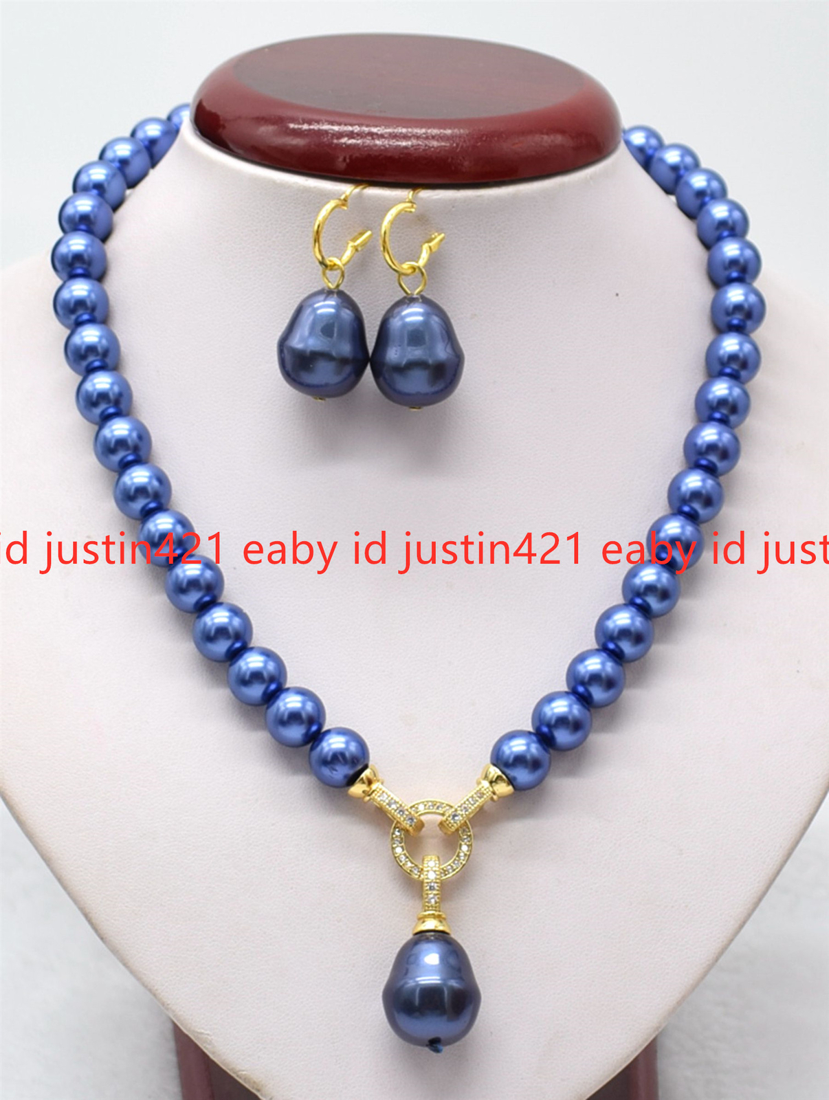 8/10mm Multicolor Shell Pearl Baroque Pendant Necklace Earring（Not real pearls）