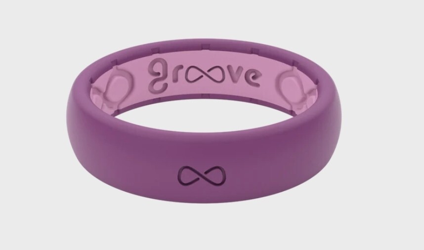 Groove Life Lilac Purple-Punchy Punk This Size 8 Silicone Ring