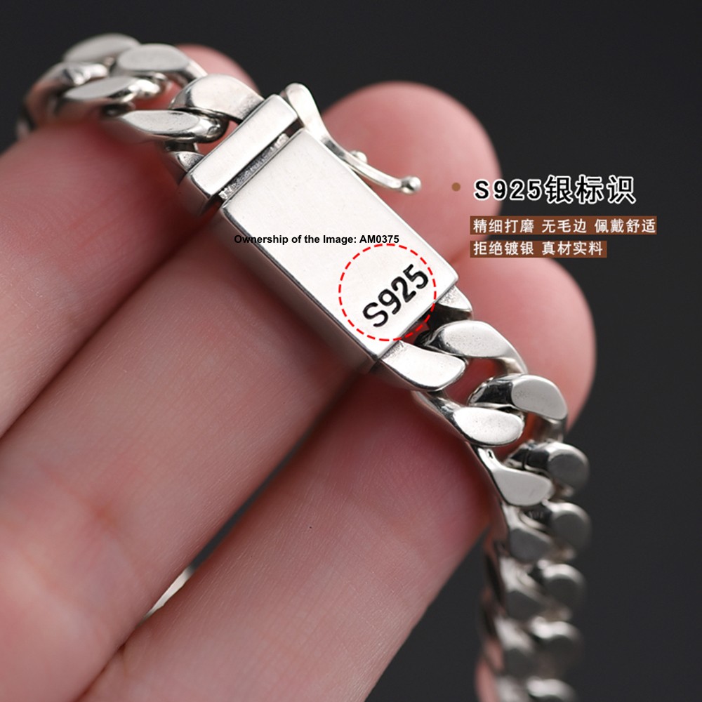 Pure 925 Sterling Silver Curved Plate Curb Link Chain Bracelet Unisex Jewelry