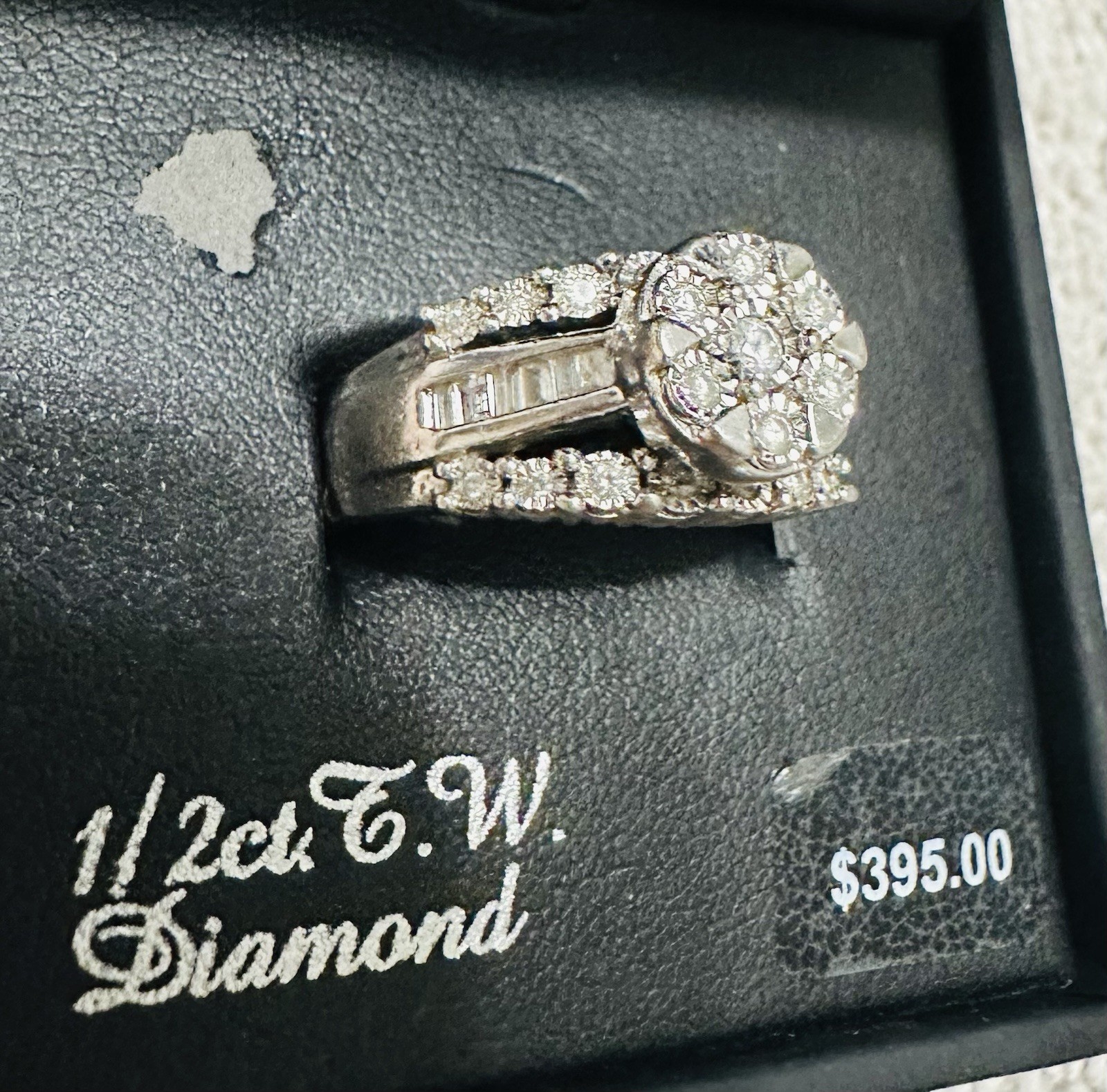 Kohl’s Sterling Silver Diamond Engagement Ring .50 CTW Sz7